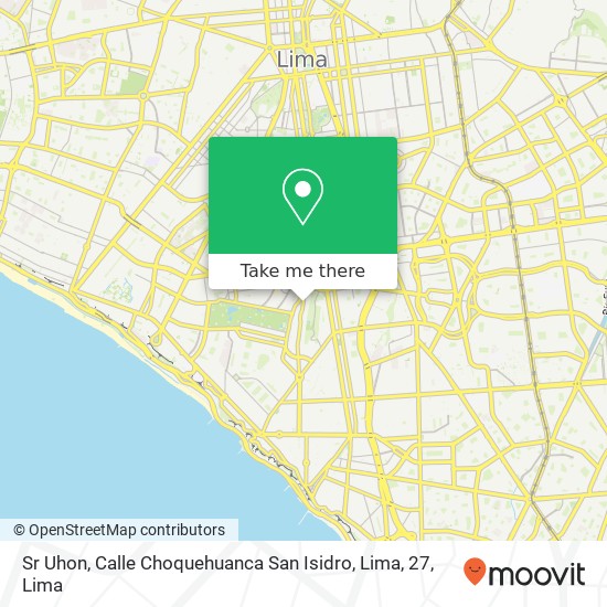 Sr Uhon, Calle Choquehuanca San Isidro, Lima, 27 map