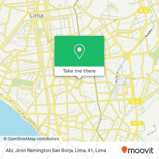 Abi, Jirón Remington San Borja, Lima, 41 map