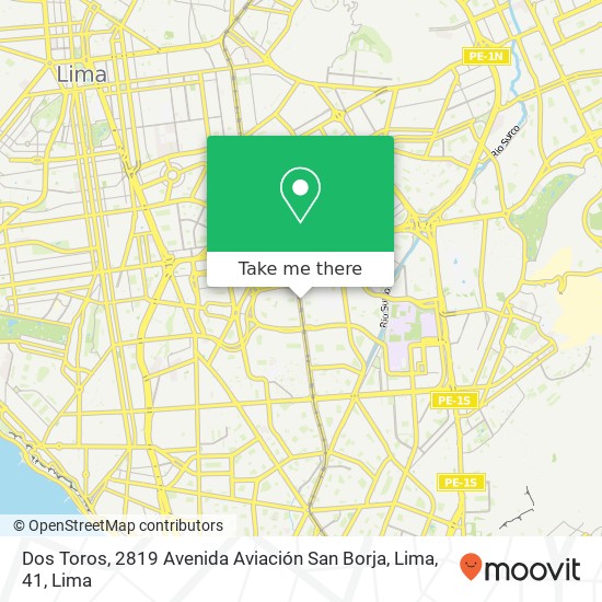 Dos Toros, 2819 Avenida Aviación San Borja, Lima, 41 map