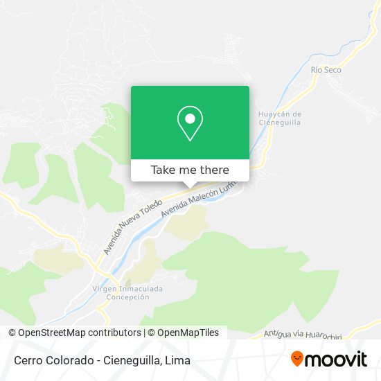 Cerro Colorado - Cieneguilla map