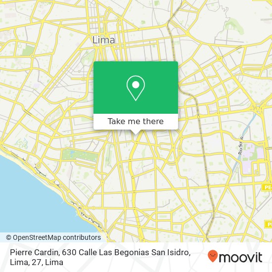 Pierre Cardin, 630 Calle Las Begonias San Isidro, Lima, 27 map