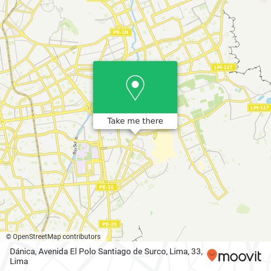 Dánica, Avenida El Polo Santiago de Surco, Lima, 33 map