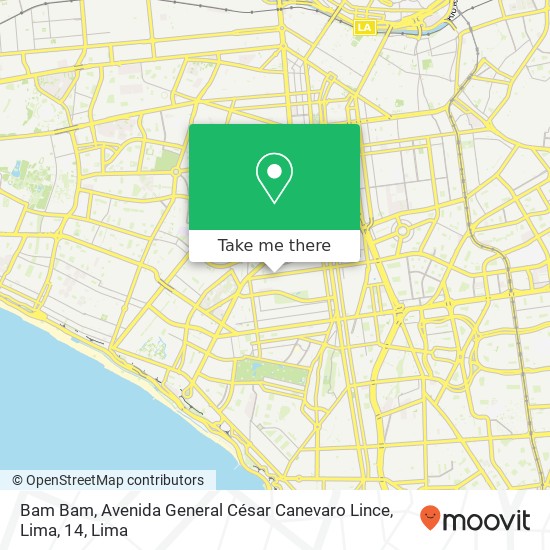 Bam Bam, Avenida General César Canevaro Lince, Lima, 14 map