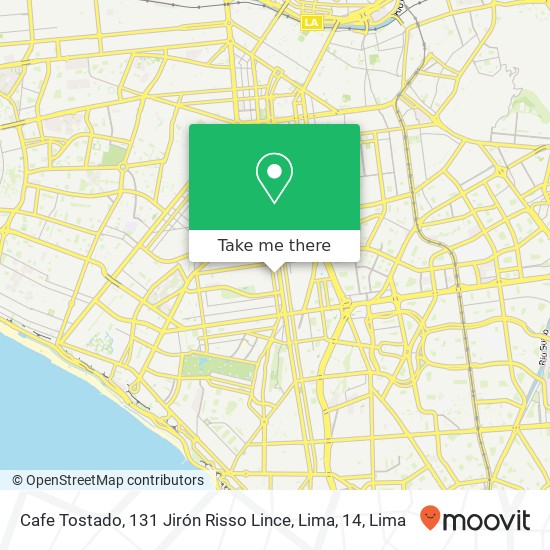 Cafe Tostado, 131 Jirón Risso Lince, Lima, 14 map