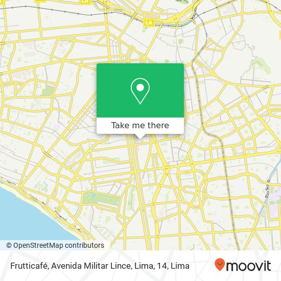 Frutticafé, Avenida Militar Lince, Lima, 14 map