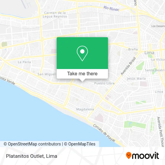 Mapa de Platanitos Outlet