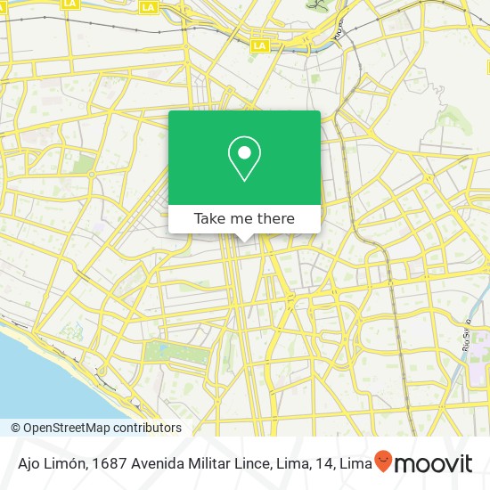 Ajo Limón, 1687 Avenida Militar Lince, Lima, 14 map