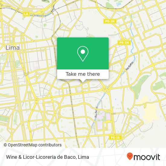 Mapa de Wine & Licor-Licorería de Baco