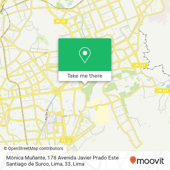 Mónica Muñante, 178 Avenida Javier Prado Este Santiago de Surco, Lima, 33 map