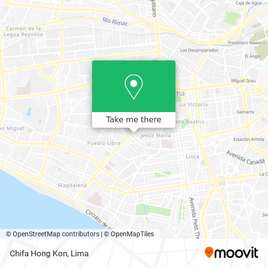 Mapa de Chifa Hong Kon