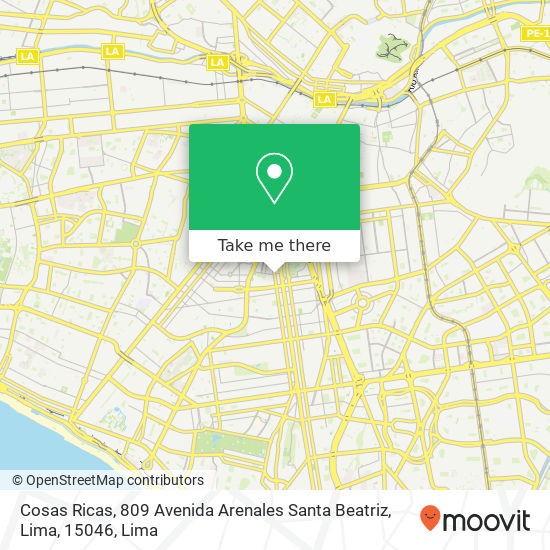 Cosas Ricas, 809 Avenida Arenales Santa Beatriz, Lima, 15046 map