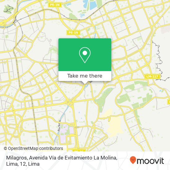 Milagros, Avenida Vía de Evitamiento La Molina, Lima, 12 map