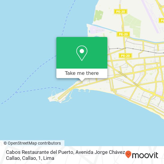 Cabos Restaurante del Puerto, Avenida Jorge Chávez Callao, Callao, 1 map