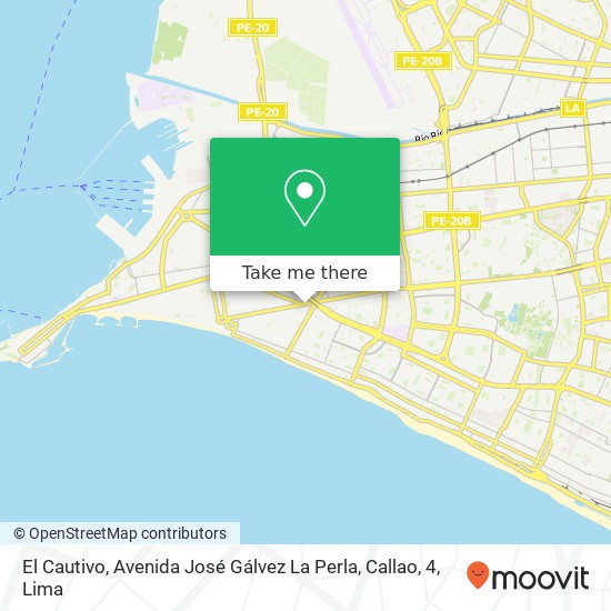 El Cautivo, Avenida José Gálvez La Perla, Callao, 4 map