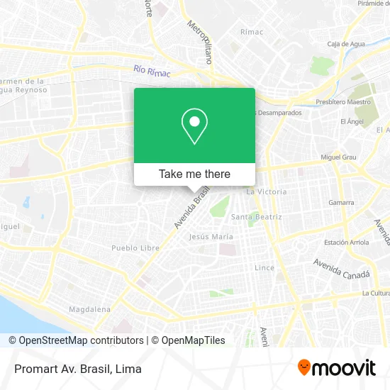 Promart Av. Brasil map