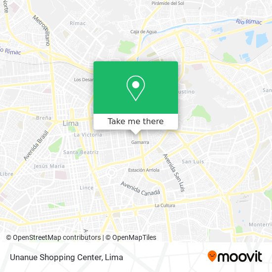 Unanue Shopping Center map
