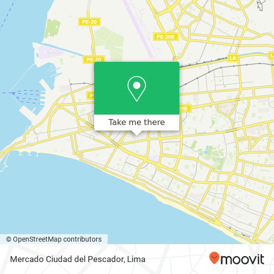 Mercado Ciudad del Pescador map