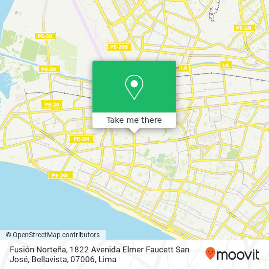 Fusión Norteña, 1822 Avenida Elmer Faucett San José, Bellavista, 07006 map