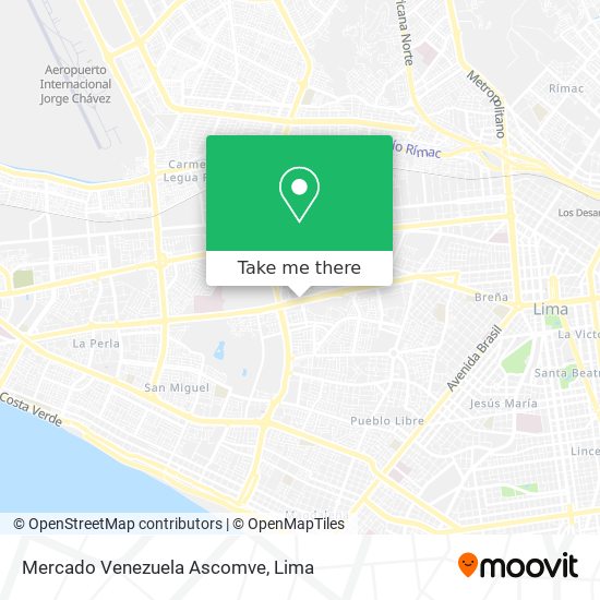Mercado Venezuela Ascomve map