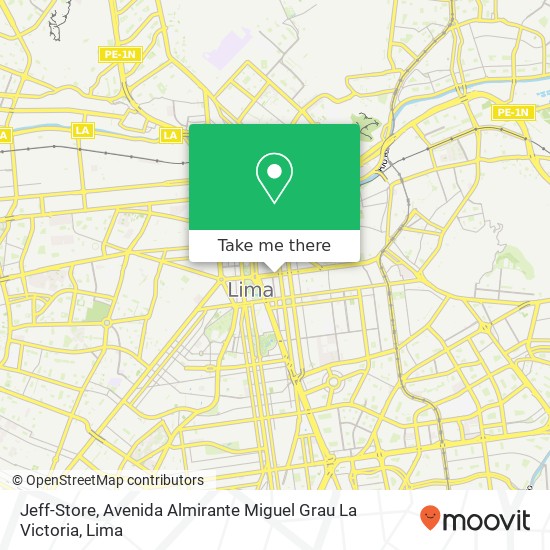 Jeff-Store, Avenida Almirante Miguel Grau La Victoria map