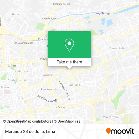 Mercado 28 de Julio map
