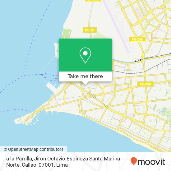 a la Parrilla, Jirón Octavio Espinoza Santa Marina Norte, Callao, 07001 map