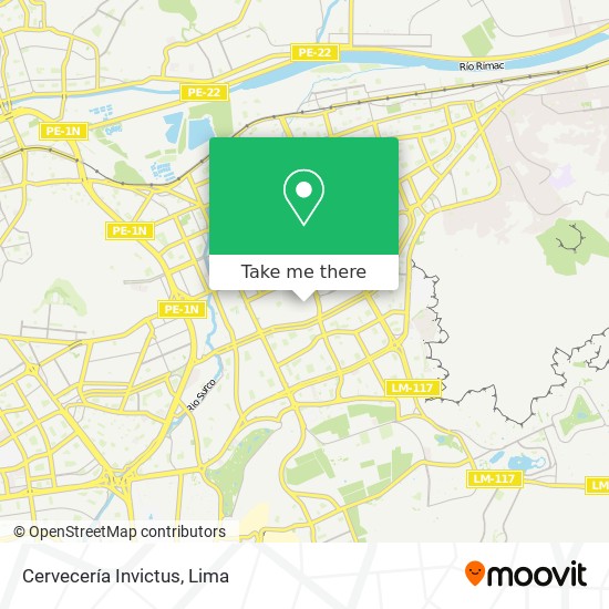 Cervecería Invictus map