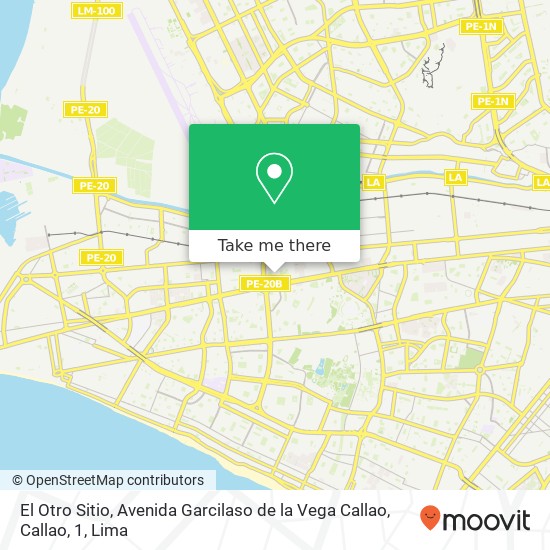 El Otro Sitio, Avenida Garcilaso de la Vega Callao, Callao, 1 map