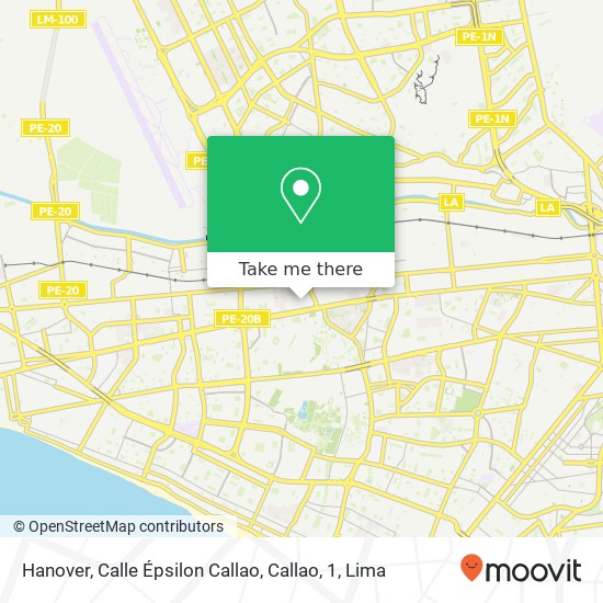 Mapa de Hanover, Calle Épsilon Callao, Callao, 1