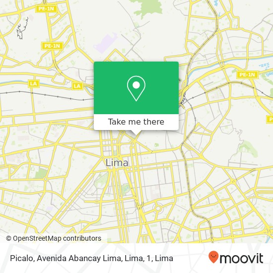 Picalo, Avenida Abancay Lima, Lima, 1 map