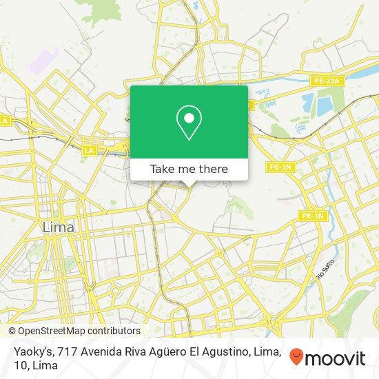 Yaoky's, 717 Avenida Riva Agüero El Agustino, Lima, 10 map