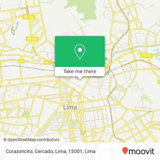 Corazoncito, Cercado, Lima, 15001 map
