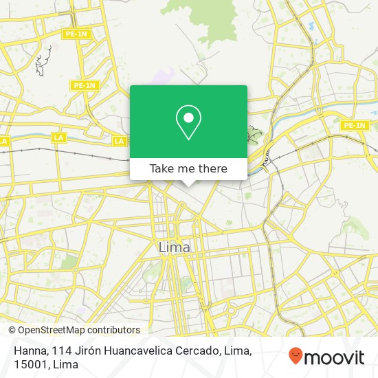 Hanna, 114 Jirón Huancavelica Cercado, Lima, 15001 map