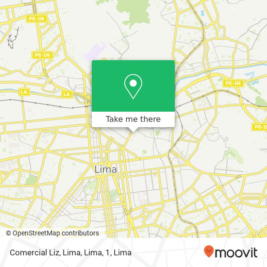 Comercial Liz, Lima, Lima, 1 map