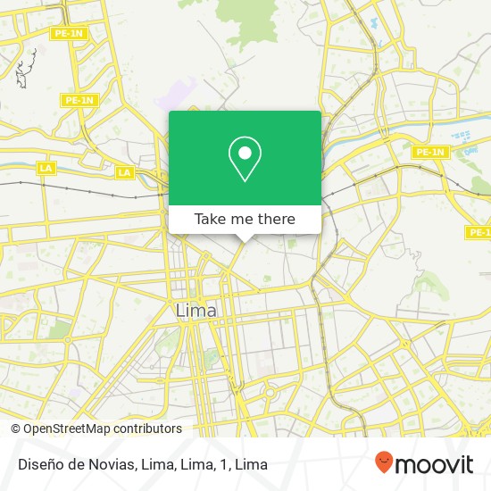 Diseño de Novias, Lima, Lima, 1 map