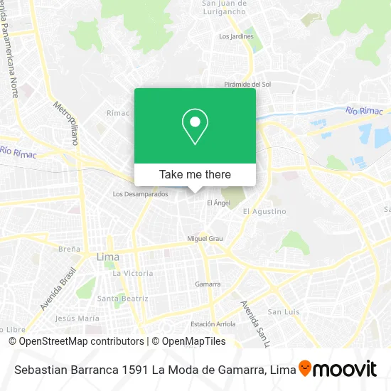 Sebastian Barranca 1591 La Moda de Gamarra map