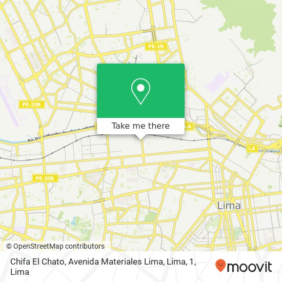 Chifa El Chato, Avenida Materiales Lima, Lima, 1 map