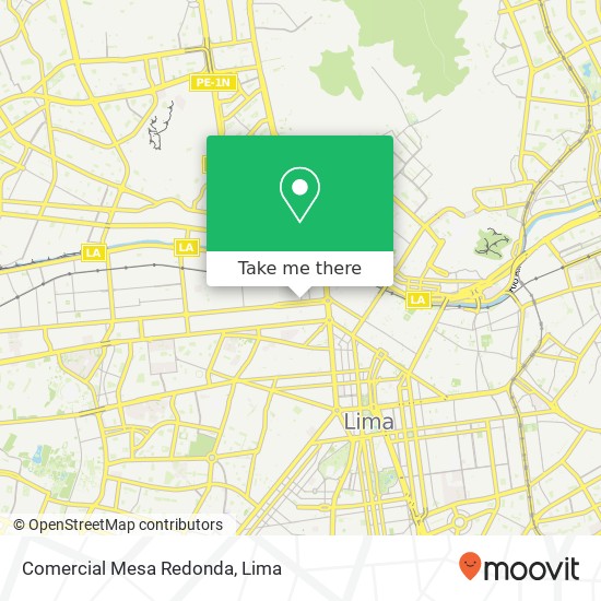 Comercial Mesa Redonda map