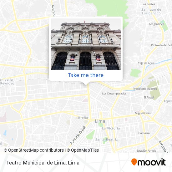 Mapa de Teatro Municipal de Lima