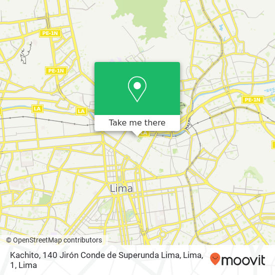 Kachito, 140 Jirón Conde de Superunda Lima, Lima, 1 map