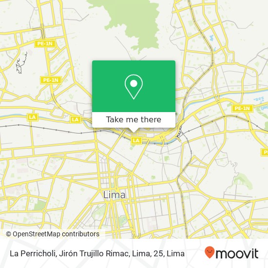 La Perricholi, Jirón Trujillo Rimac, Lima, 25 map