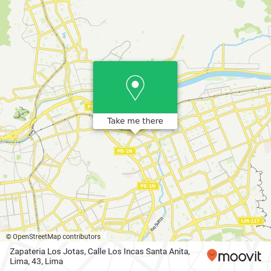 Zapateria Los Jotas, Calle Los Incas Santa Anita, Lima, 43 map
