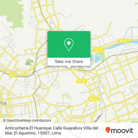 Anticucheria El Huarique, Calle Guayabos Villa del Mar, El Agustino, 15007 map