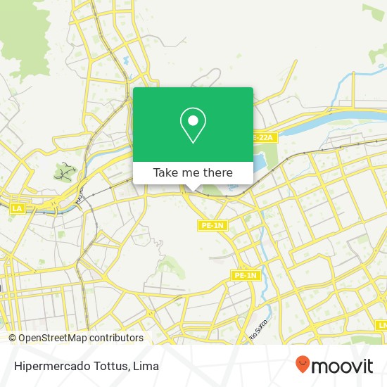 Mapa de Hipermercado Tottus