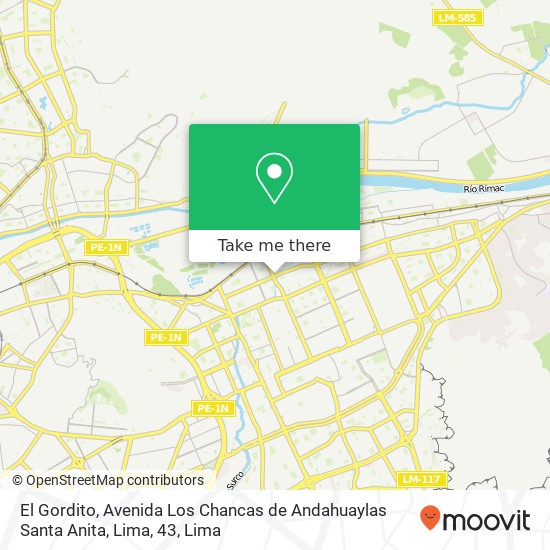 El Gordito, Avenida Los Chancas de Andahuaylas Santa Anita, Lima, 43 map
