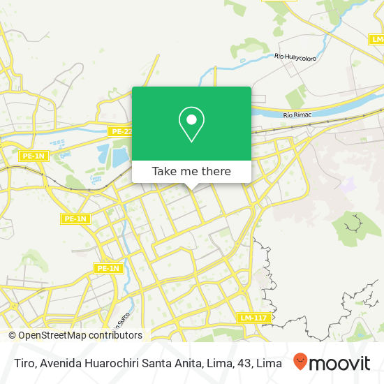 Tiro, Avenida Huarochiri Santa Anita, Lima, 43 map