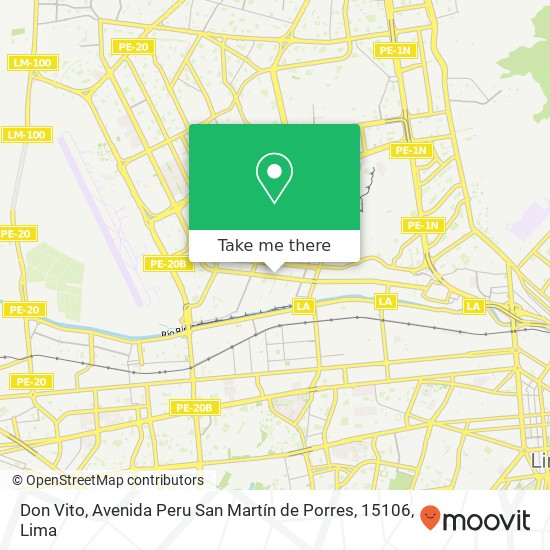Don Vito, Avenida Peru San Martín de Porres, 15106 map