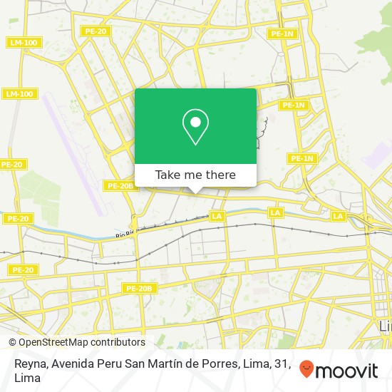 Reyna, Avenida Peru San Martín de Porres, Lima, 31 map