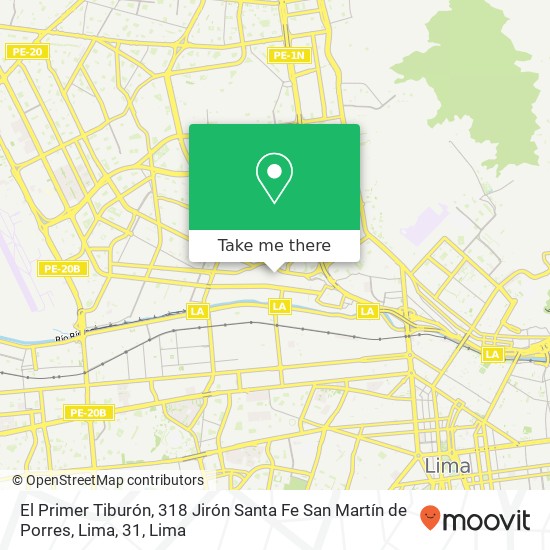 El Primer Tiburón, 318 Jirón Santa Fe San Martín de Porres, Lima, 31 map