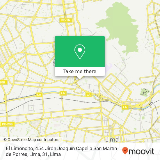 El Limoncito, 454 Jirón Joaquín Capella San Martín de Porres, Lima, 31 map